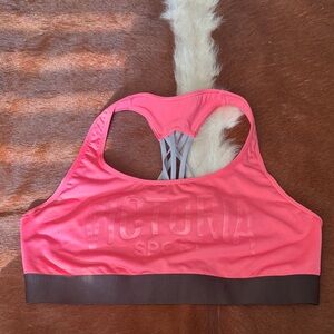 Victoria's Secret Coral and Brown Sports Bra